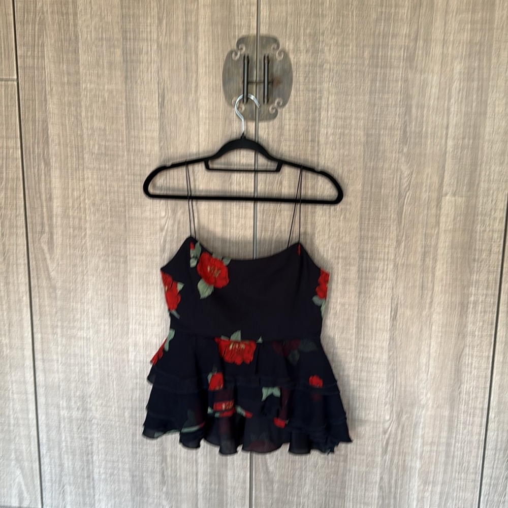 Zara Floral Print Ruffled Top - Picture 6 of 15